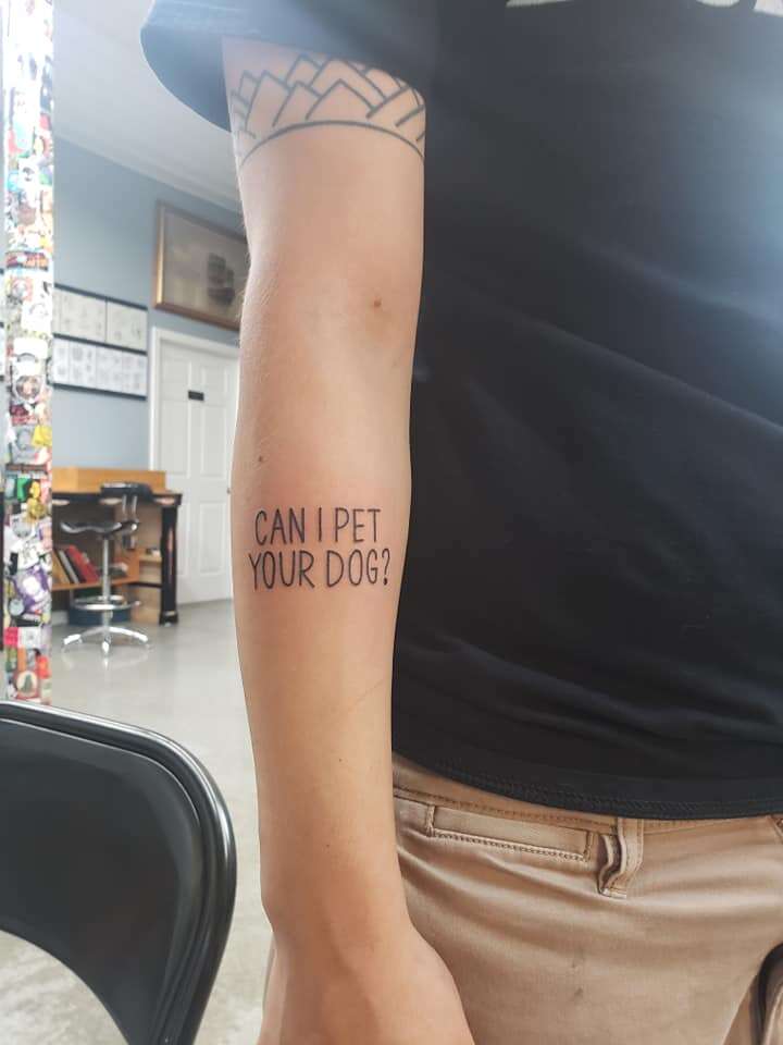 can I pet your dog tattoo