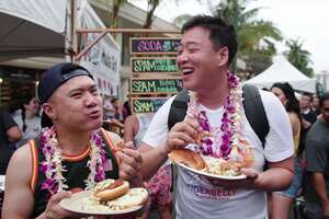 Timothy DeLaGhetto & David So Consume Copious Amounts of Spam at Honolulu's Annual Waikiki Spam Jam