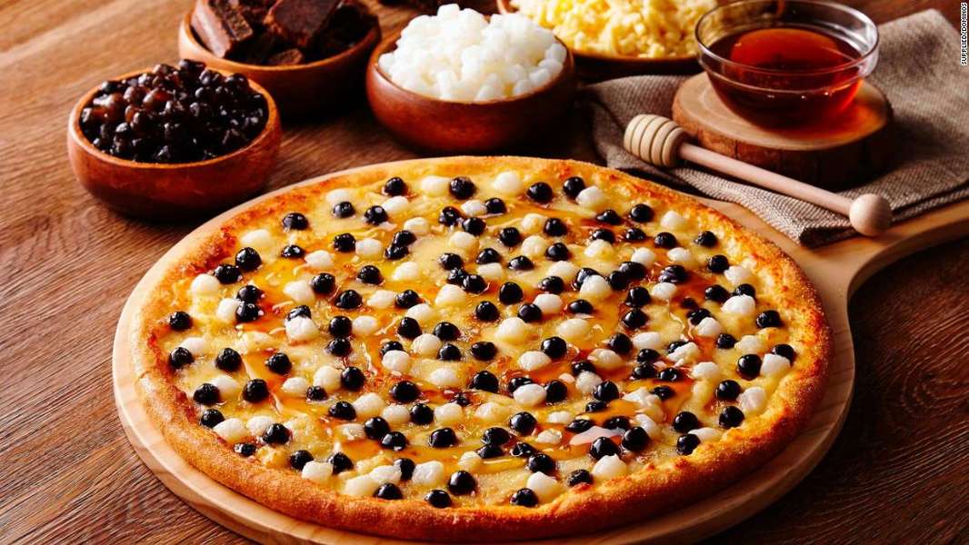 Domino s bubble tea pizza released in taiwan what does it taste like