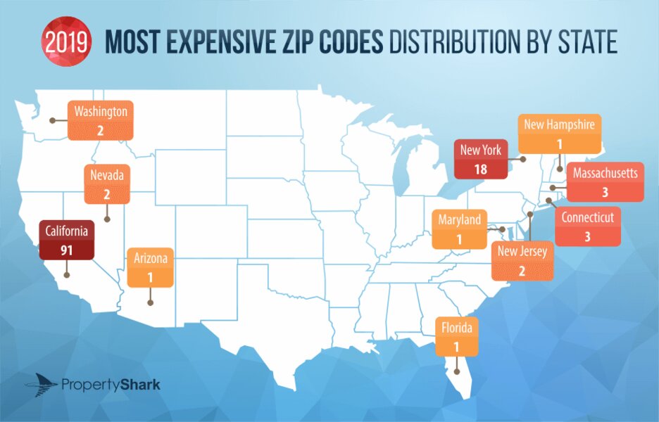 Most Expensive U.S. Zip Codes 2019: PropertyShark Releases New List ...