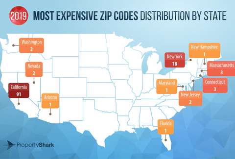 Most Expensive U.S. Zip Codes 2019: PropertyShark Releases ...