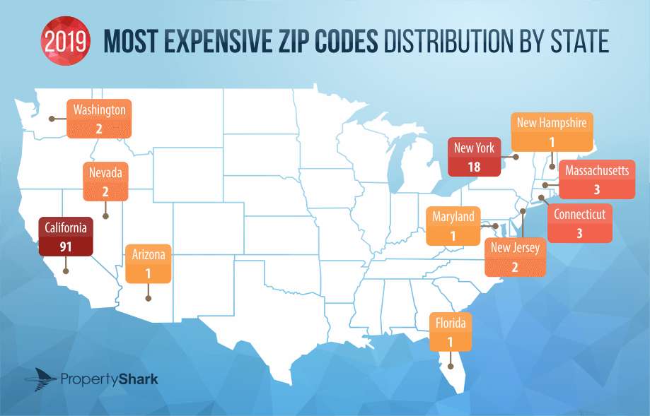 Most Expensive U.S. Zip Codes 2019: PropertyShark Releases ...