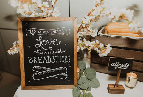 Olive Garden Themed Wedding Catered With Unlimited Breadsticks