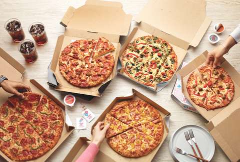 dominos half price pizza