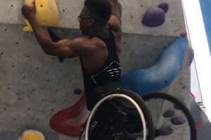 This Athlete Uses a Wheelchair to Climb a Montreal Rock Wall