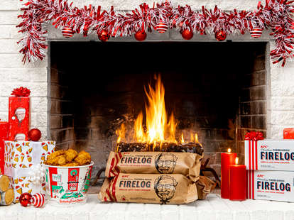 kfc fire log for sale herbs and spices christmas holiday