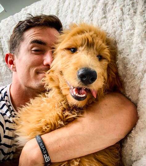 Maxx Chewning and his dog Dood