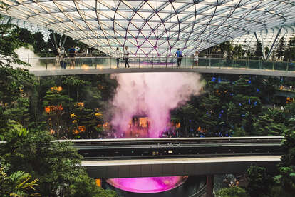 Futuristic Changi Airport in Singapore