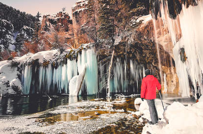 Most Beautiful Frozen Waterfalls Winter Hikes Trails With Waterfalls Thrillist