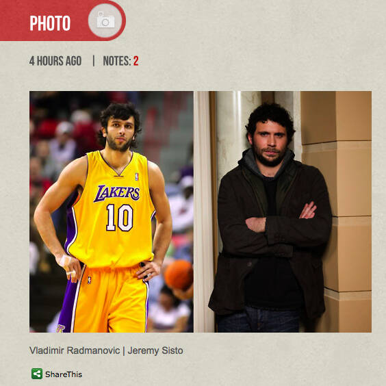 NBA Doppelgangers on Tumblr