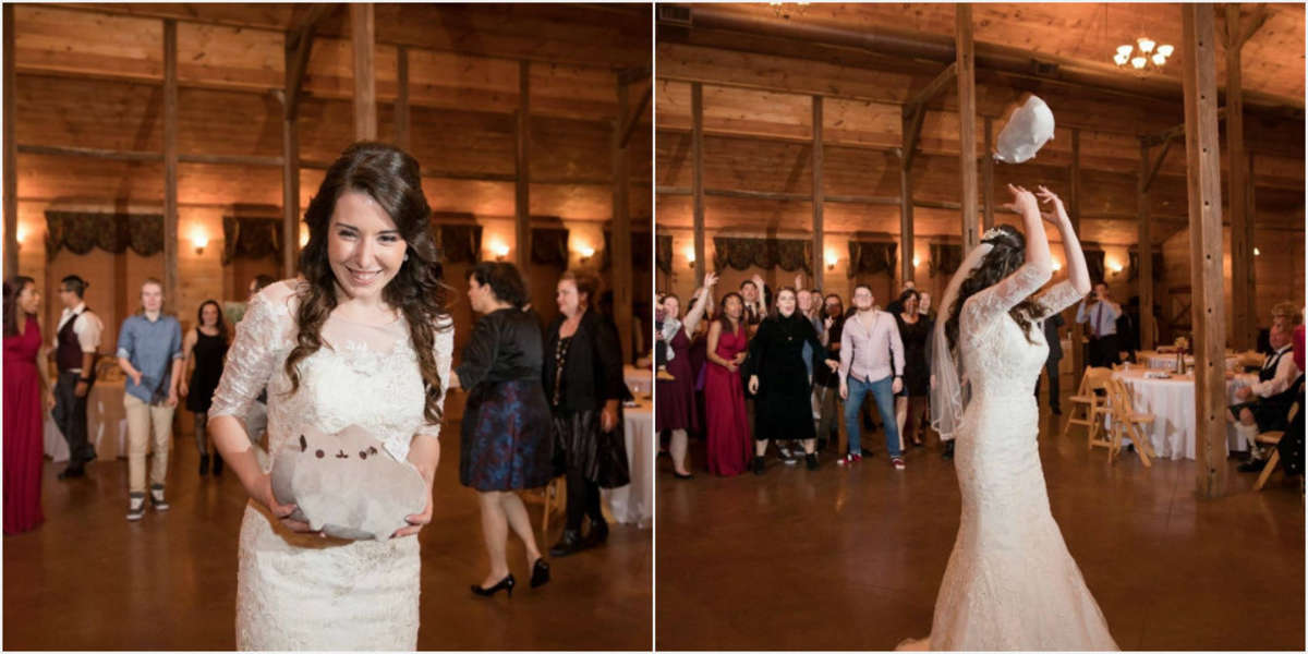 Woman Throws Plush Cat Instead Of Bouquet At Wedding The Dodo