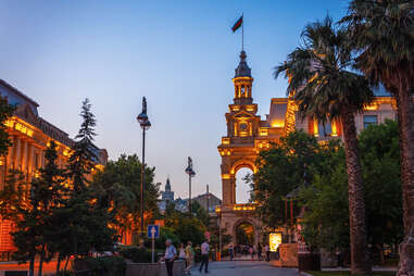 streets of downtown Baku