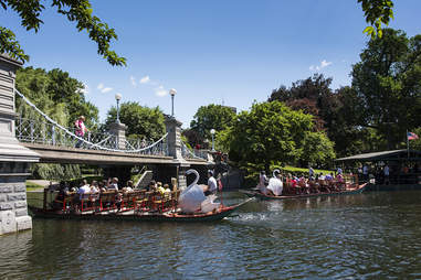 Boston Public Garden swan boats