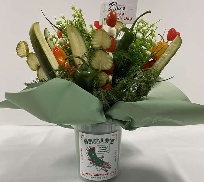 Grillo's Pickles Bouquet Get a Pickle Bouquet Kit for Valentine's Day