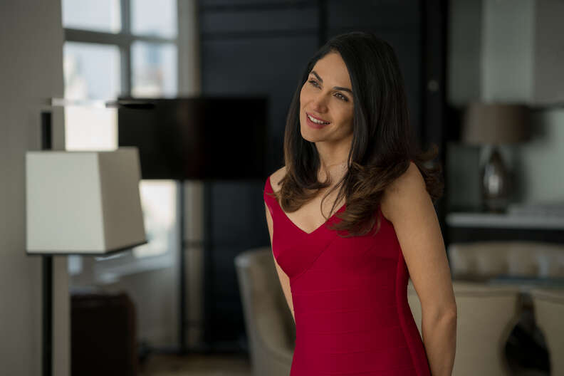 angela valdez red dress Power's Angela Valdez star cast in Kaley Cuoco's new film