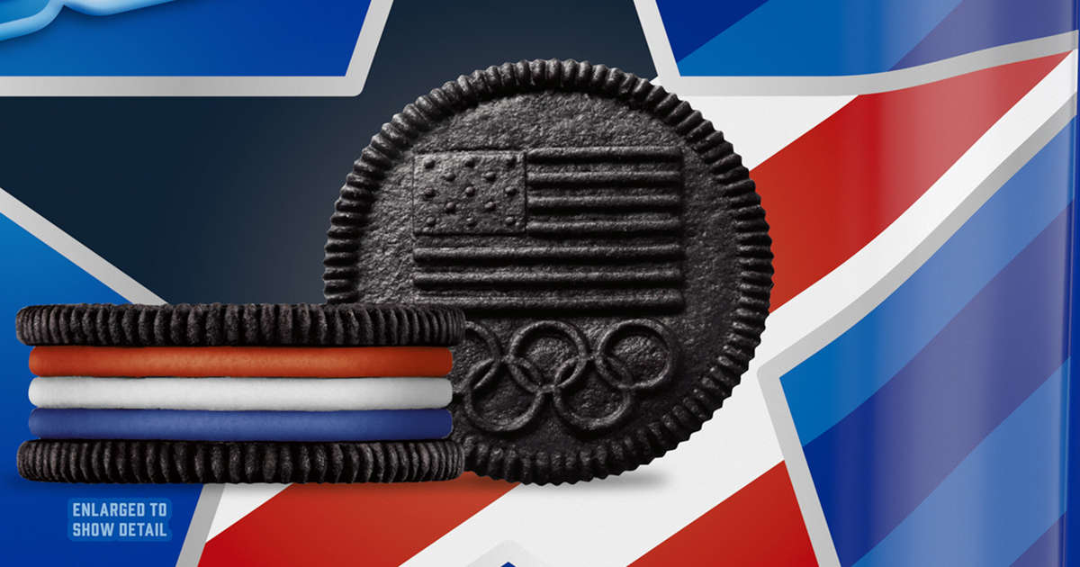 Oreo 'Team USA' Cookies: Red, White & Blue Filling for 2020 Olympics