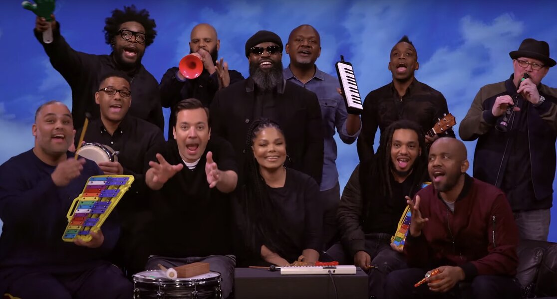 Janet Jackson & Jimmy Fallon Played Classroom Instruments with The ...