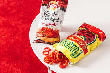 flamin' hot funyuns and kettle cooked chips