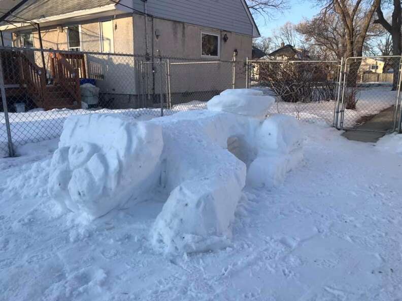 Snow tunnels for dogs