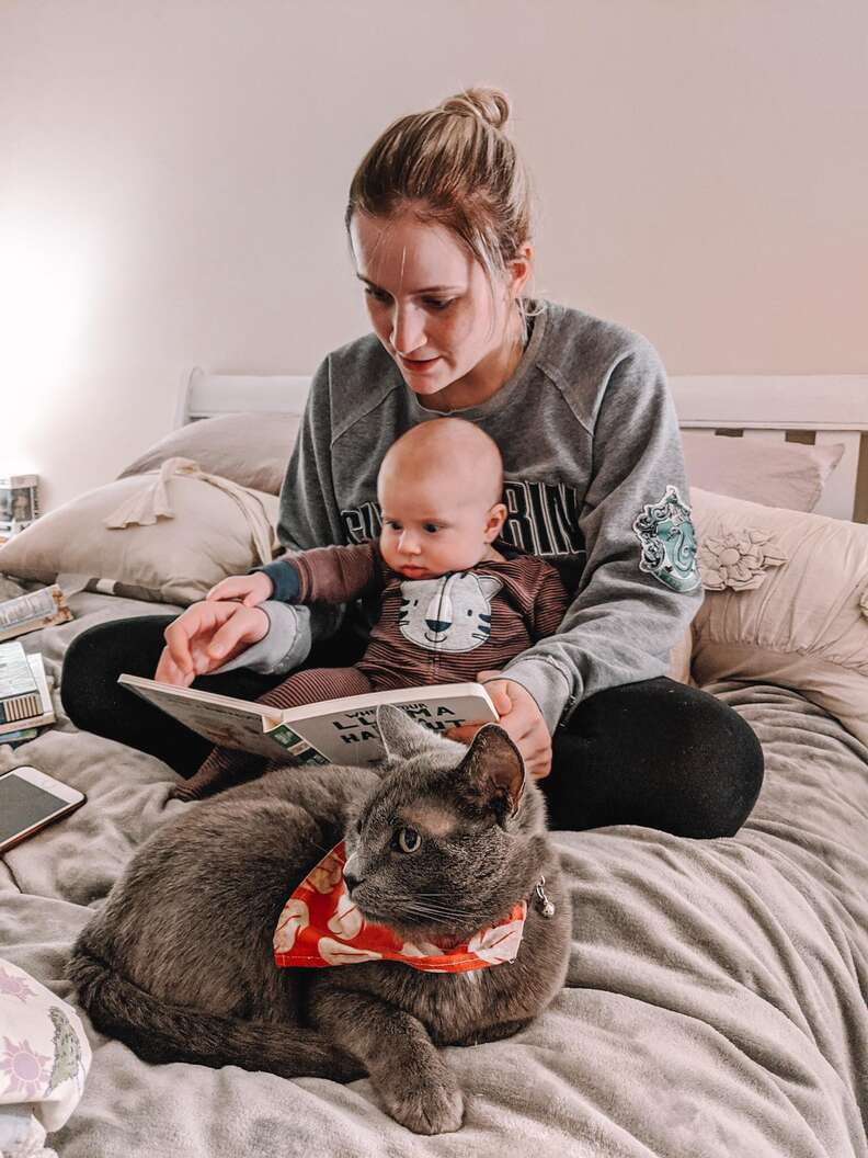 cat and baby