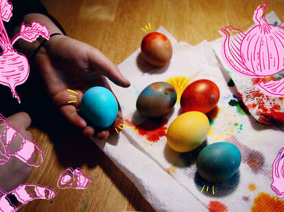 Dyeing eggs dying dye egg easter food coloring natural artifical colors color colorful sunday