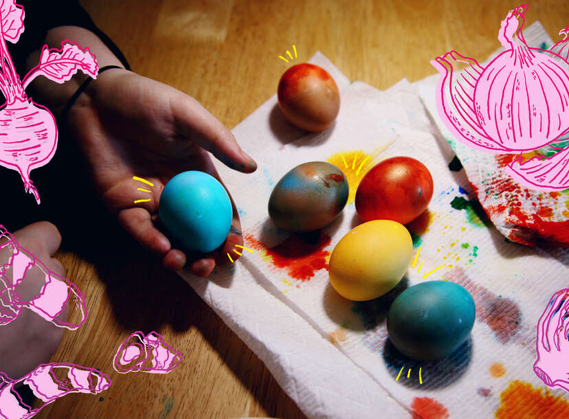 How to Dye Easter Eggs Without Food Coloring: Shaving Cream, Beets & More -  Thrillist