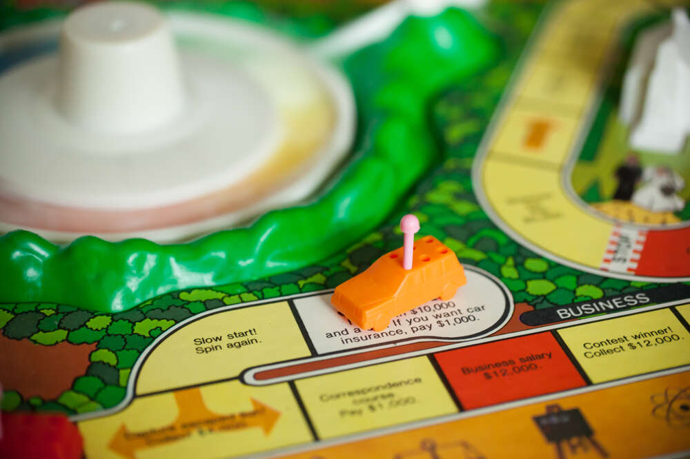 Game of Life 1982 Edition Parts Pieces Board Spinner Hills Cars Money Insurance 