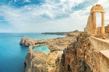 acropolis of lindos on rhodes island