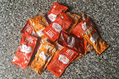 Taco Bell hot and mild sauce packets