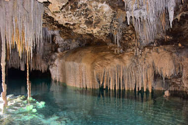 a cave filled with water