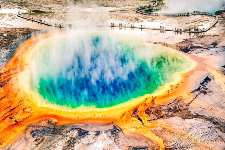 Kết quả hình ảnh cho Watch Geysers Erupt and See Giant, Colorful Hot Springs in Yellowstone