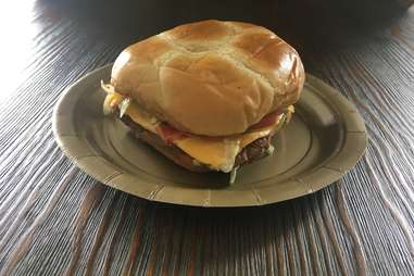 Checkers' Cheese Champ burger on a plate