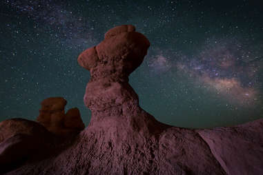 Stargazing in Goblin Valley