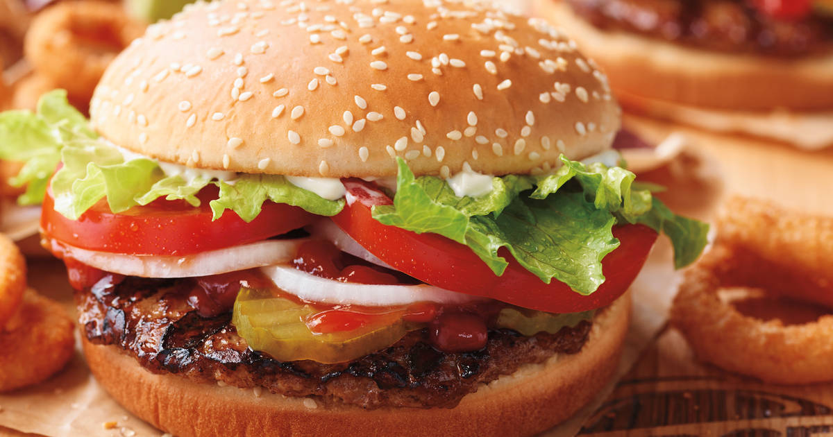 burger king hamburger with fries