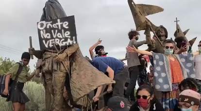 Gunfire Erupts At Protest Over Conquistador Statue In Albuquerque