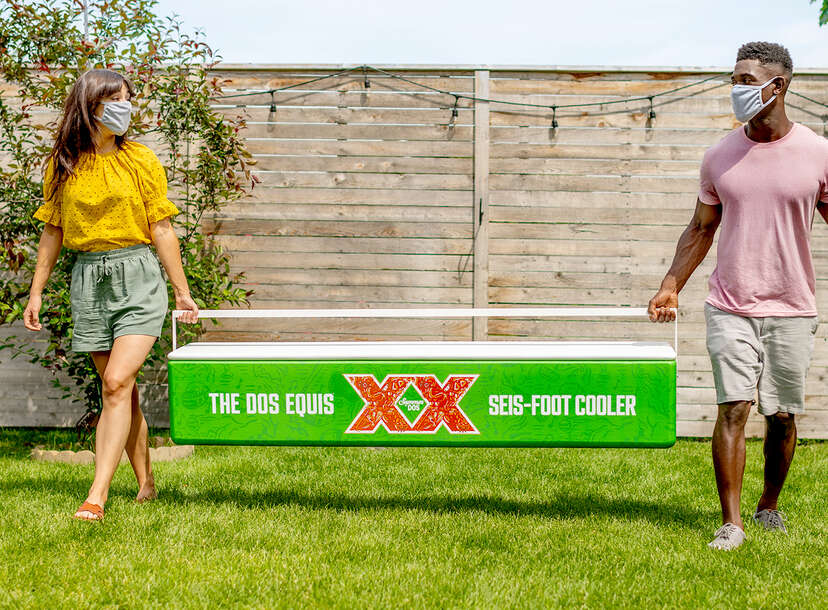 Dos equis sale inflatable cooler