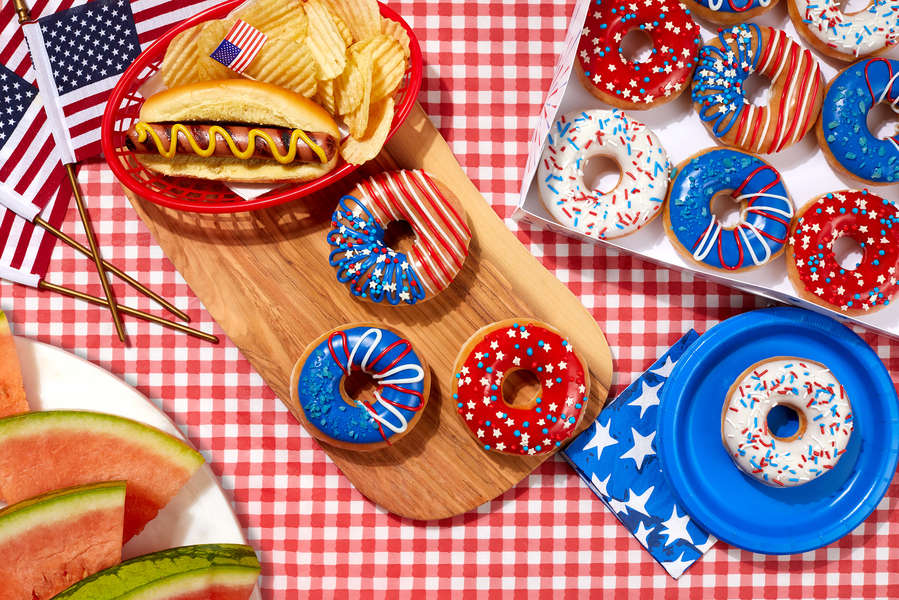 Krispy Kreme is Now Serving 'Indoughpendence Day' Donuts for July 4th