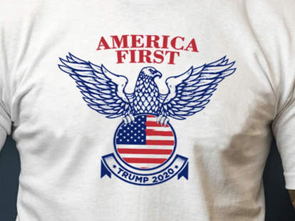 The Logo On Trump S America First Tee Looks A Lot Like A Nazi Emblem Nowthis