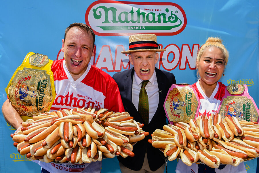 Nathan's foam shop hot dog hat