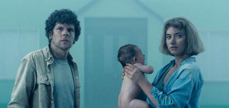 vivarium movie jesse eisenberg imogen poots baby