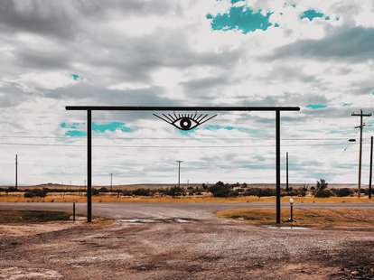 El Cosmico entrance in Marfa