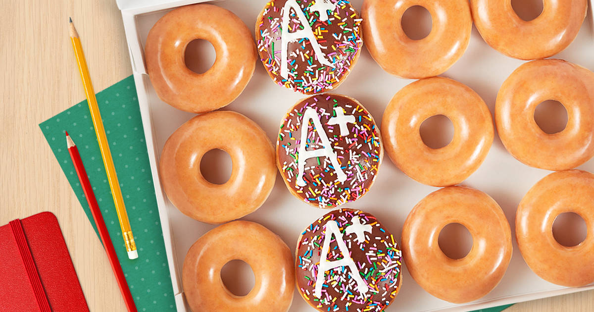 Krispy Kreme Straight A Dozen Get Free Donuts To Celebrate Educators Thrillist