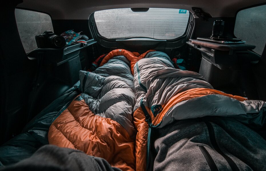 sleeping in car road trip
