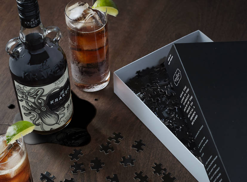 National Rum Day Kraken Rum Has An All Black Puzzle Coloring Book Thrillist