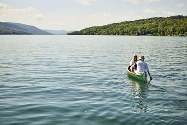 The Lake House on Canandaigua canoeing