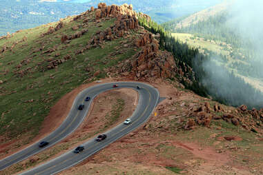 Hairpin curve on Pikes Peak Highway