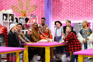 The cast of Canada's Drag Race Season 1 in the Werk Room