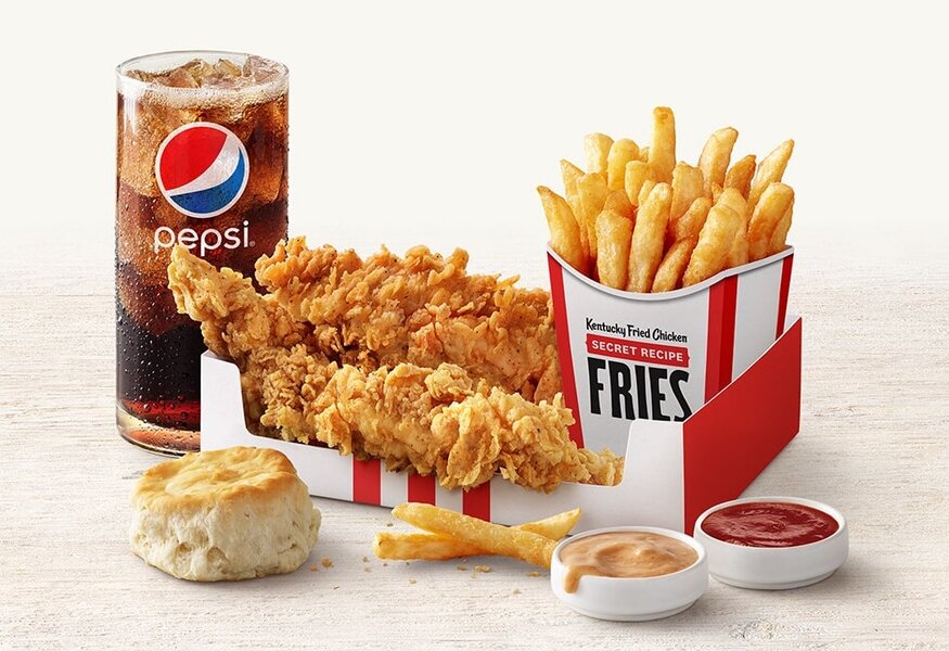 Select KFC Restaurants: Big Box Meal (3-Piece Chicken, Side + Pepsi Drink)