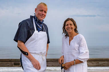 Chef Justin Smilie and restaurateur Donna Lennard of Il Buco at the Marram Hotel