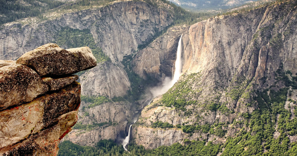 Upper Yosemite Falls And Trail From Eagle Tower Yosemite Acrylic